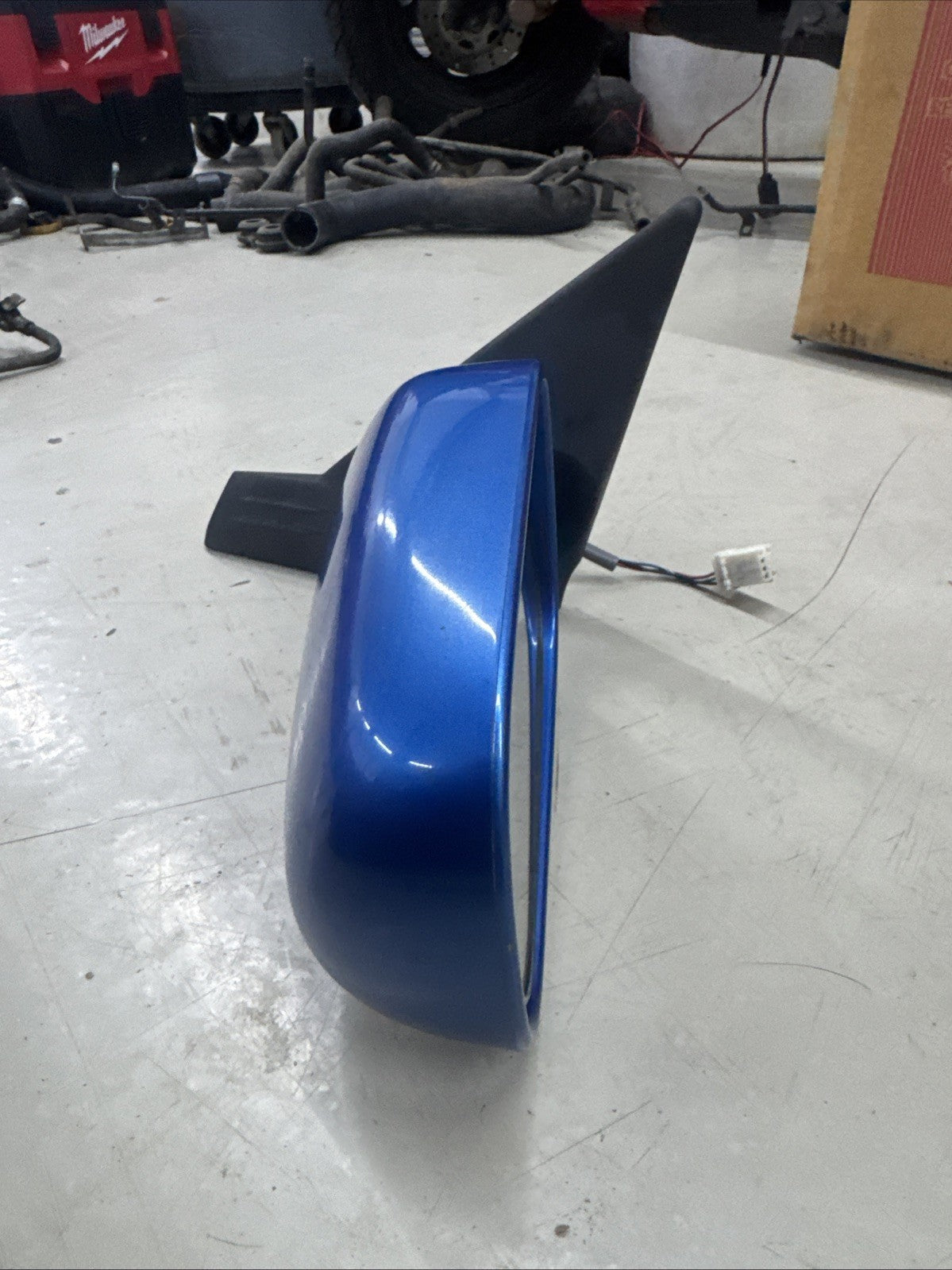 02 - 2007 Subaru Impreza L Side Power Mirror BLUE 013350 OEW 5092. 004