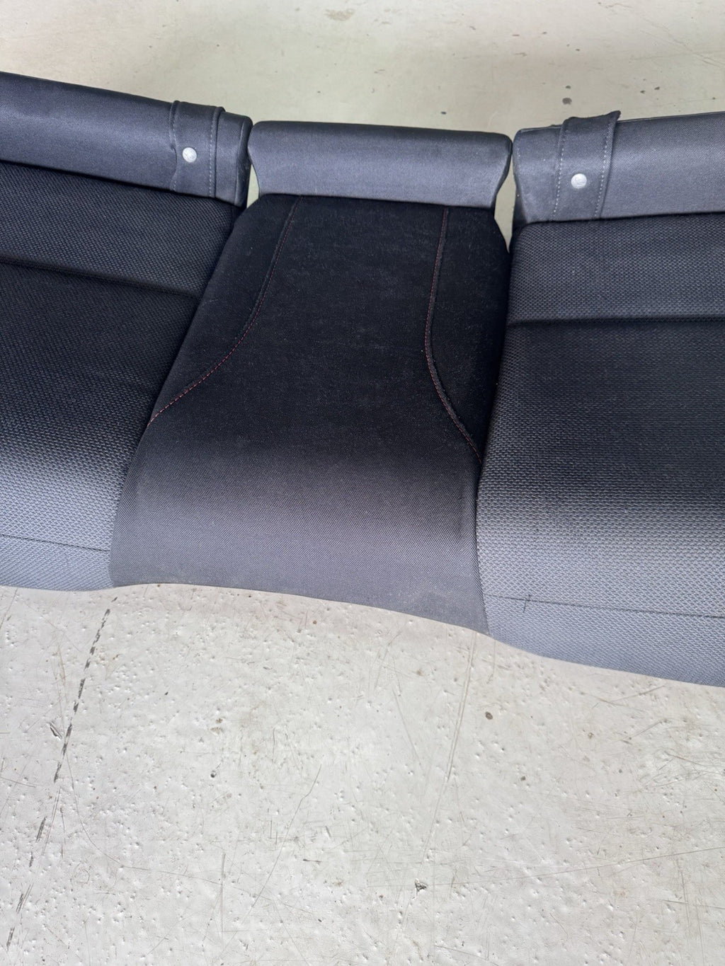 15-21 SUBARU WRX OEM REAR LOWER BENCH SEAT CUSHION BLACK RED STITCH