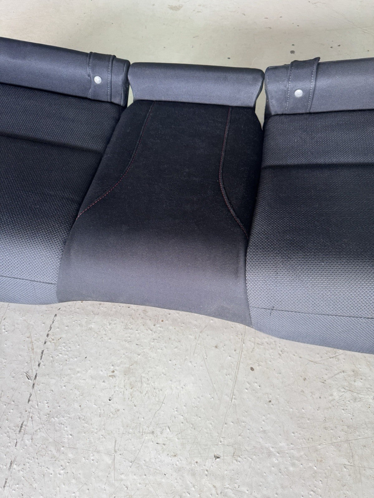 15-21 SUBARU WRX OEM REAR LOWER BENCH SEAT CUSHION BLACK RED STITCH