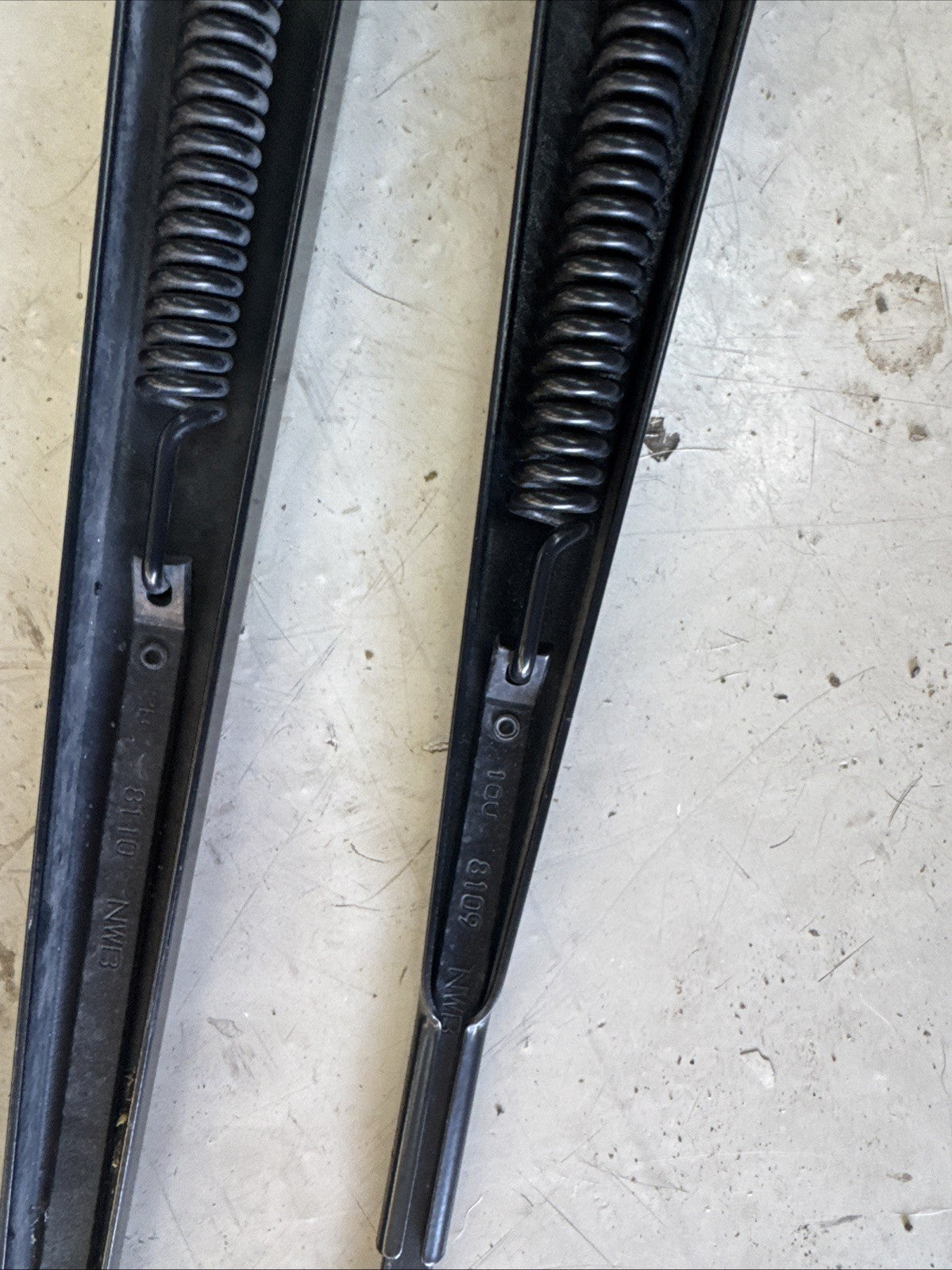 2018 Subaru WRX STI Front OEM  Wiper Arms Set Metal Black
