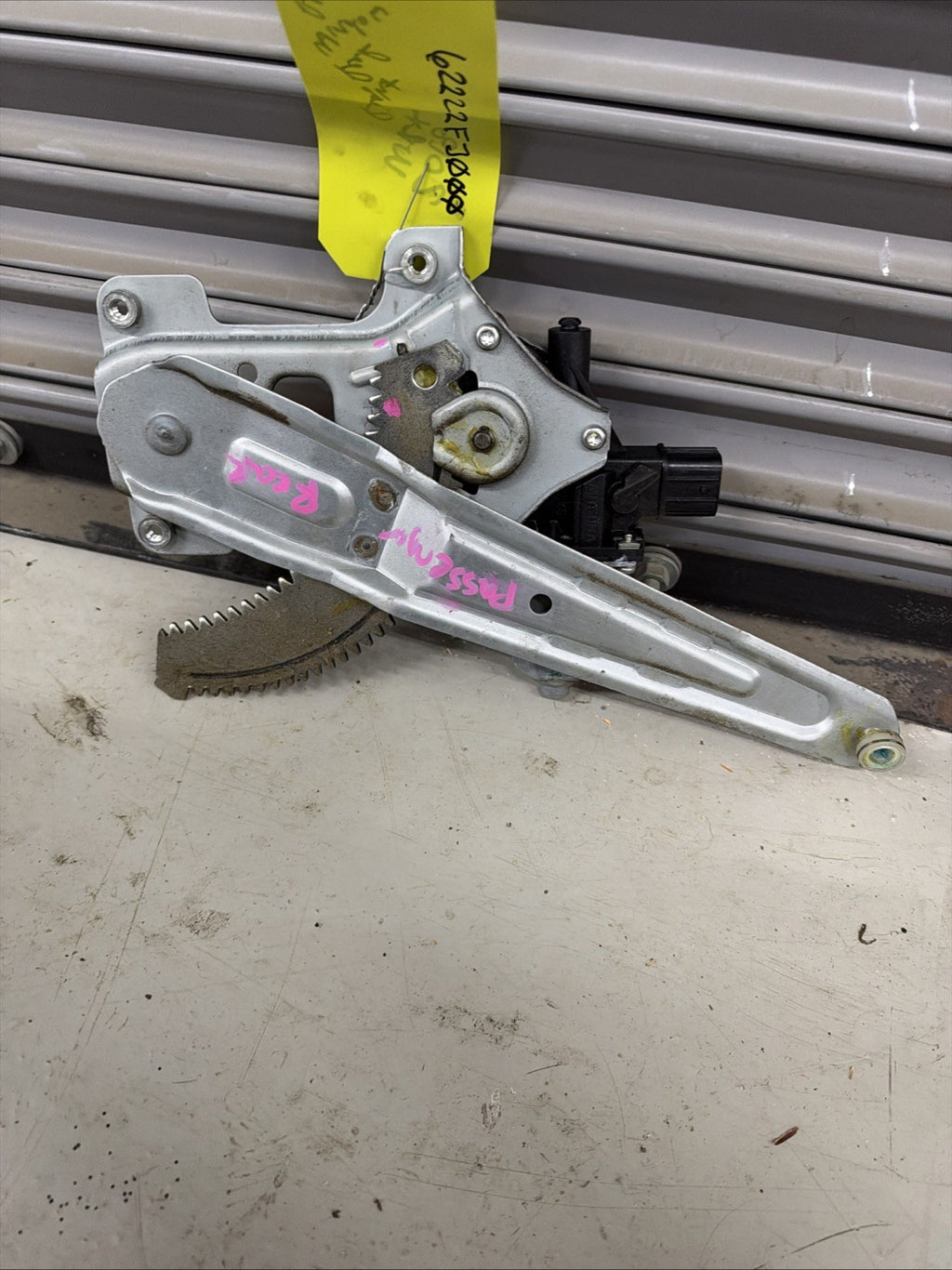 18 Subaru WRX Right Rear Window Regulator, Passenger Side Power Type 62222FJ000