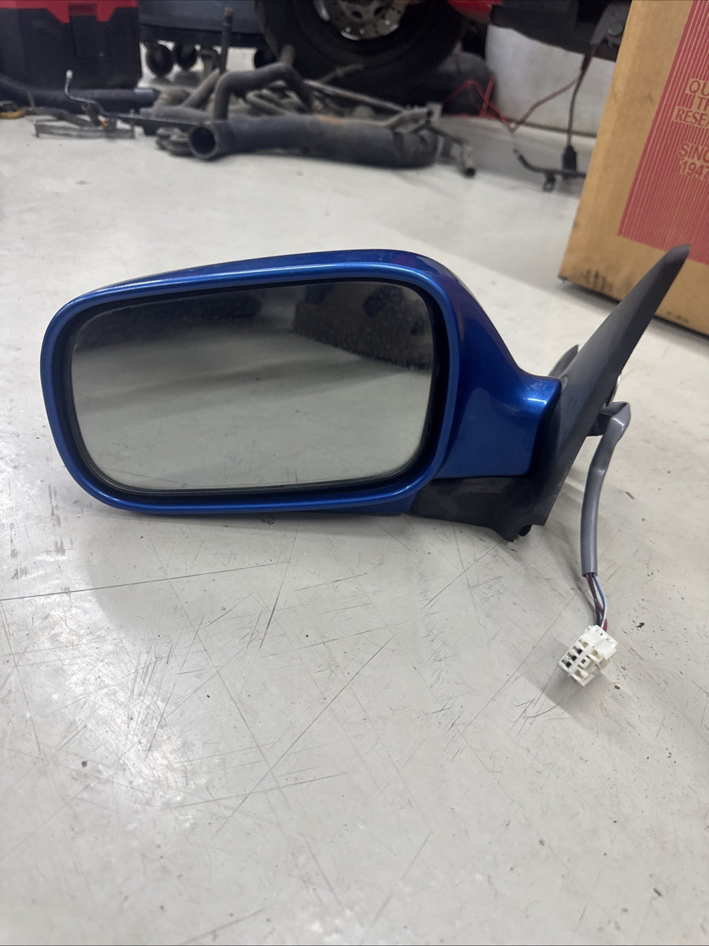 02 - 2007 Subaru Impreza L Side Power Mirror BLUE 013350 OEW 5092. 004