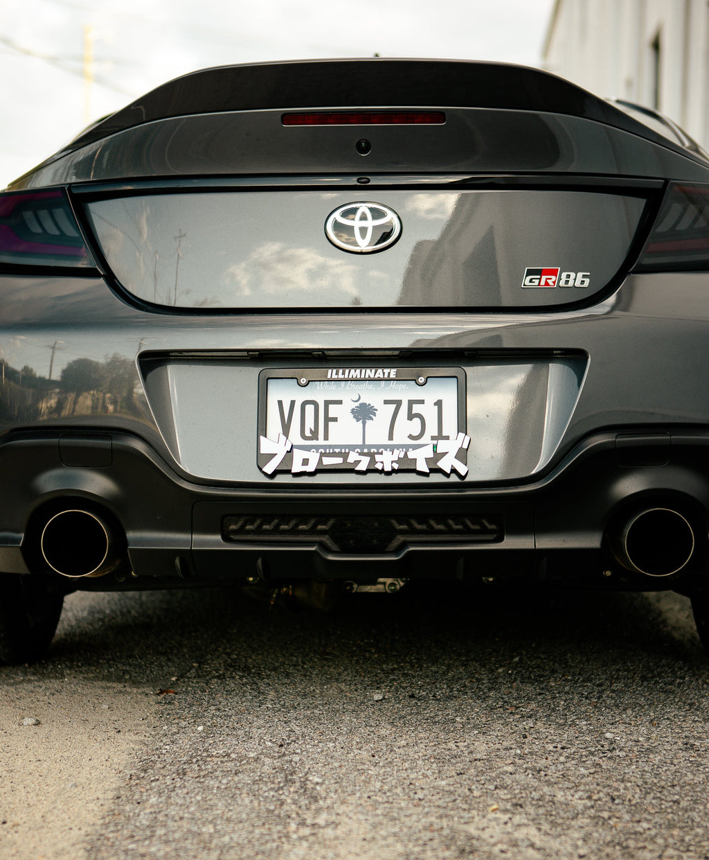 OLM V2 F1 Rear Fog Light (Smoke Lens, Black Base, White Bar) - 2022 BRZ / GR86
