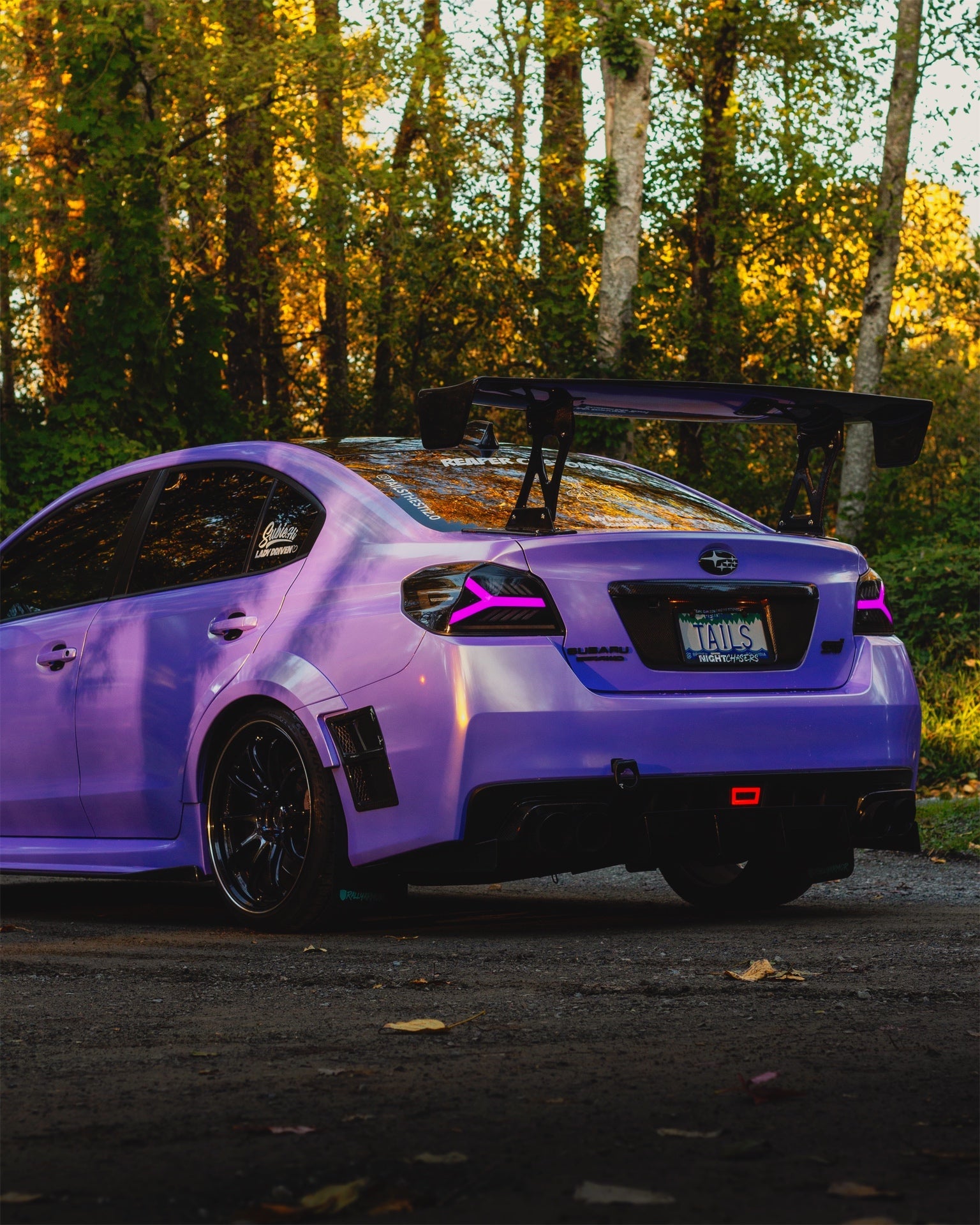 OLM Y-Spec LED Taillights (Smoke Lens  White Optic w/RGB) - 2015-2021 WRX / STI