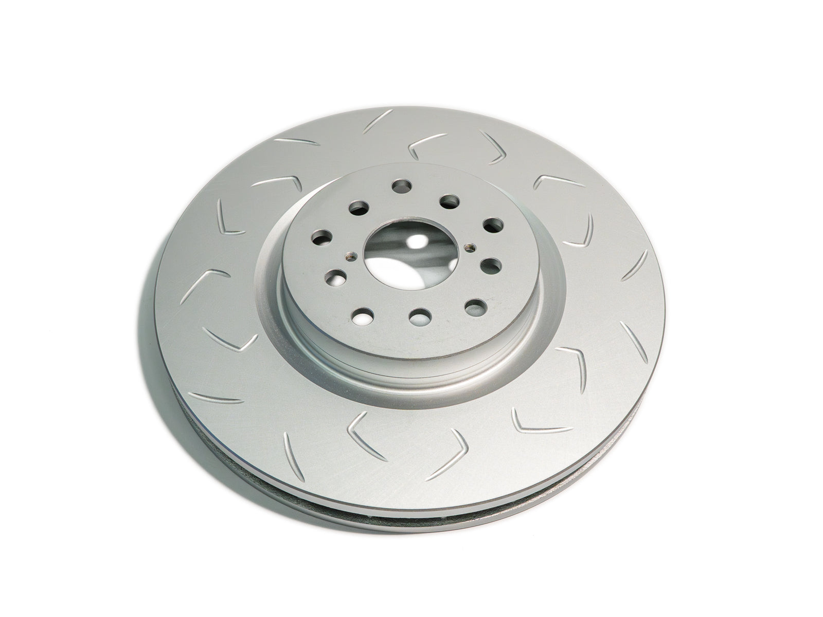 FactionFab Slotted Front Rotor V2 Dual Drilled - 2004-2017 Subaru STI / 2013-2020 FR-S BRZ 86 / 2022-2026 BRZ GR86 w/Brembo*