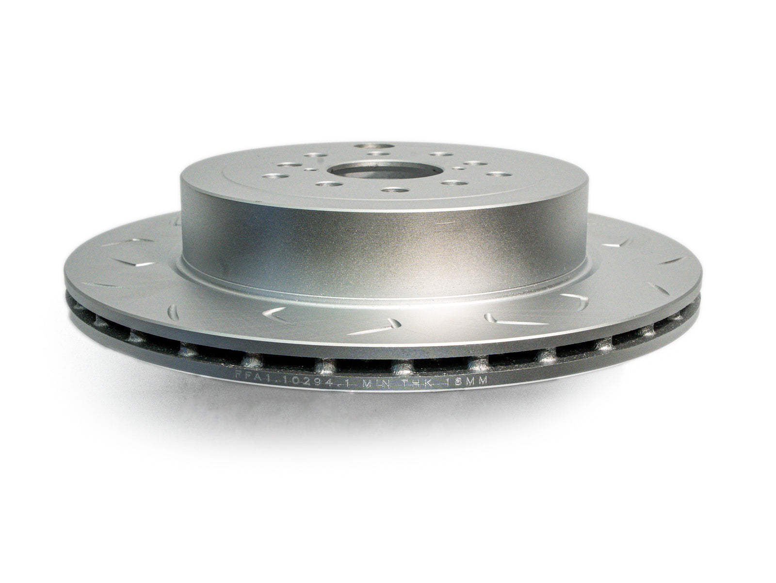 FactionFab Slotted Rear Rotor V2 Dual Drilled - Subaru STI 2008-2017