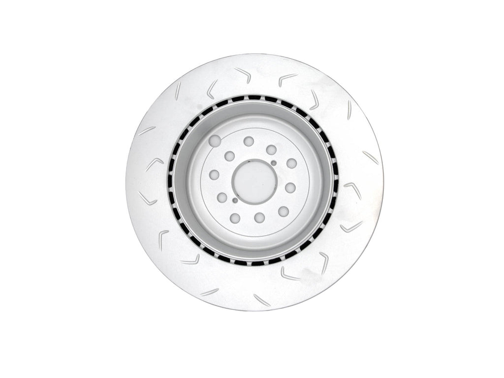 FactionFab Slotted Rear Rotor V2 Dual Drilled - Subaru STI 2018-2021