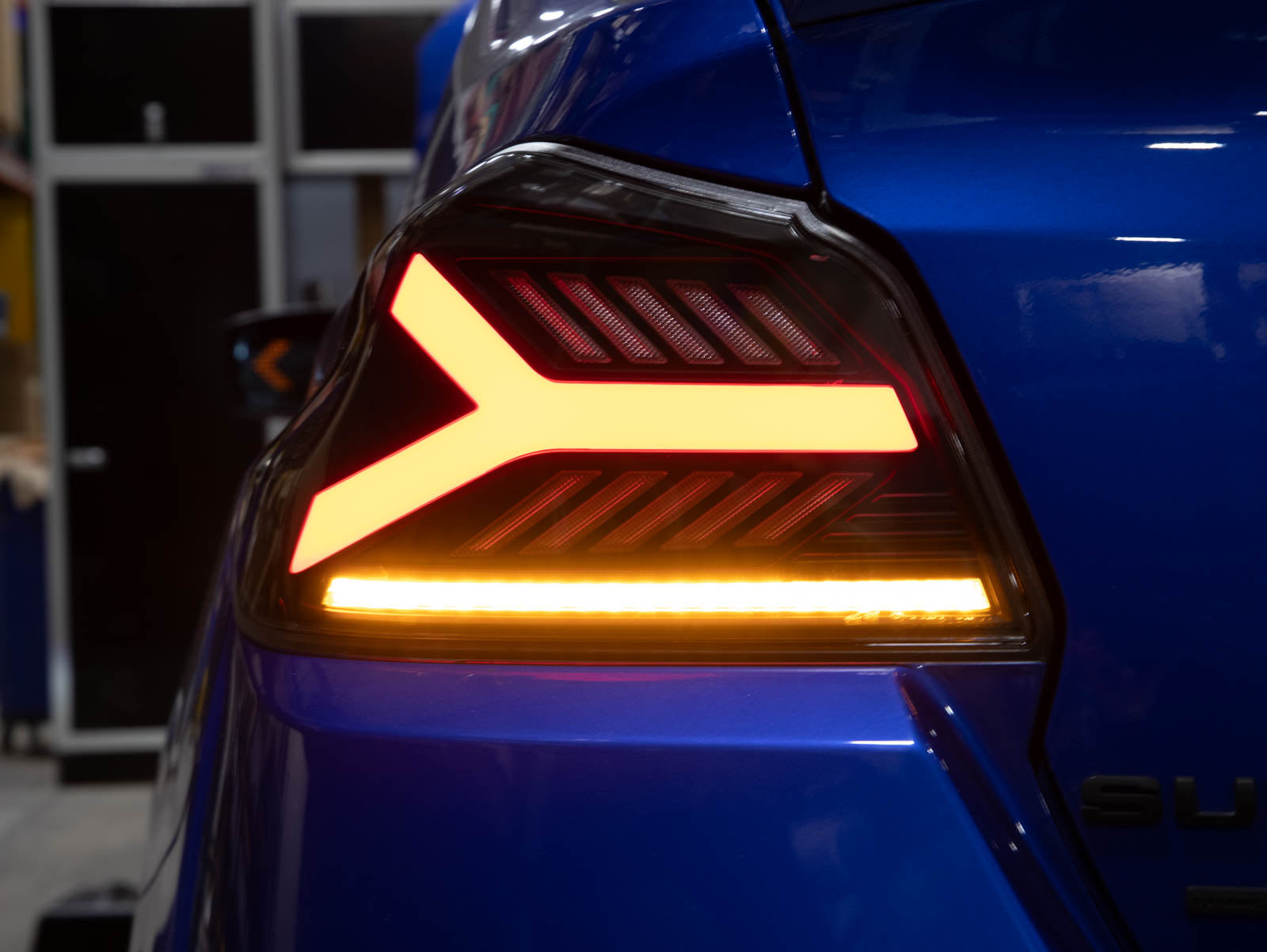 OLM Y-Spec LED Taillights (Smoke Lens  White Optic) - 2015-2021 WRX / STI