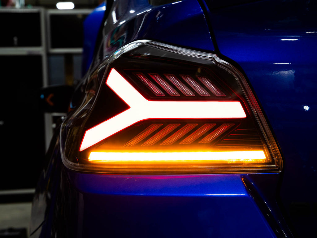 OLM Y-Spec LED Taillights (Clear Lens  Red Optic) - 2015-2021 WRX / STI