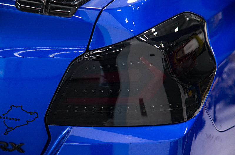 OLM Evolution Tail Lights (Smoked Lens, Black Base, Red Bar) - 2015-2021 WRX / STI