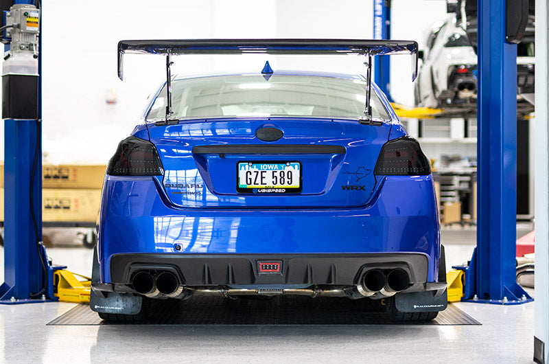 OLM Evolution Tail Lights (Smoked Lens, Black Base, Red Bar) - 2015-2021 WRX / STI
