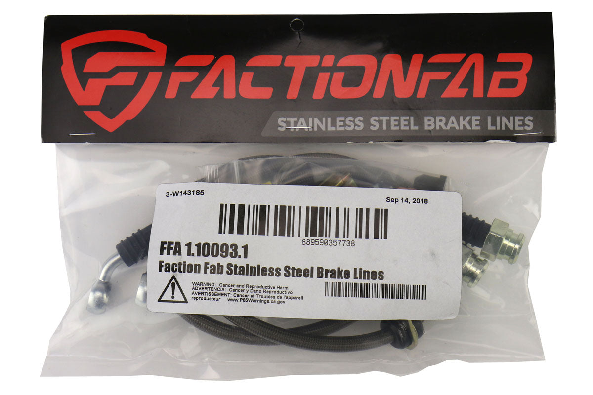 FactionFab Rear Stainless Steel Brake Lines Subaru WRX 2008-2021