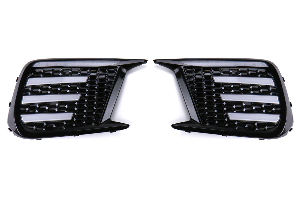 OLM Clear Tri-Bar Fog Light Bezel - 2018-2021 Subaru STI / 2018 WRX