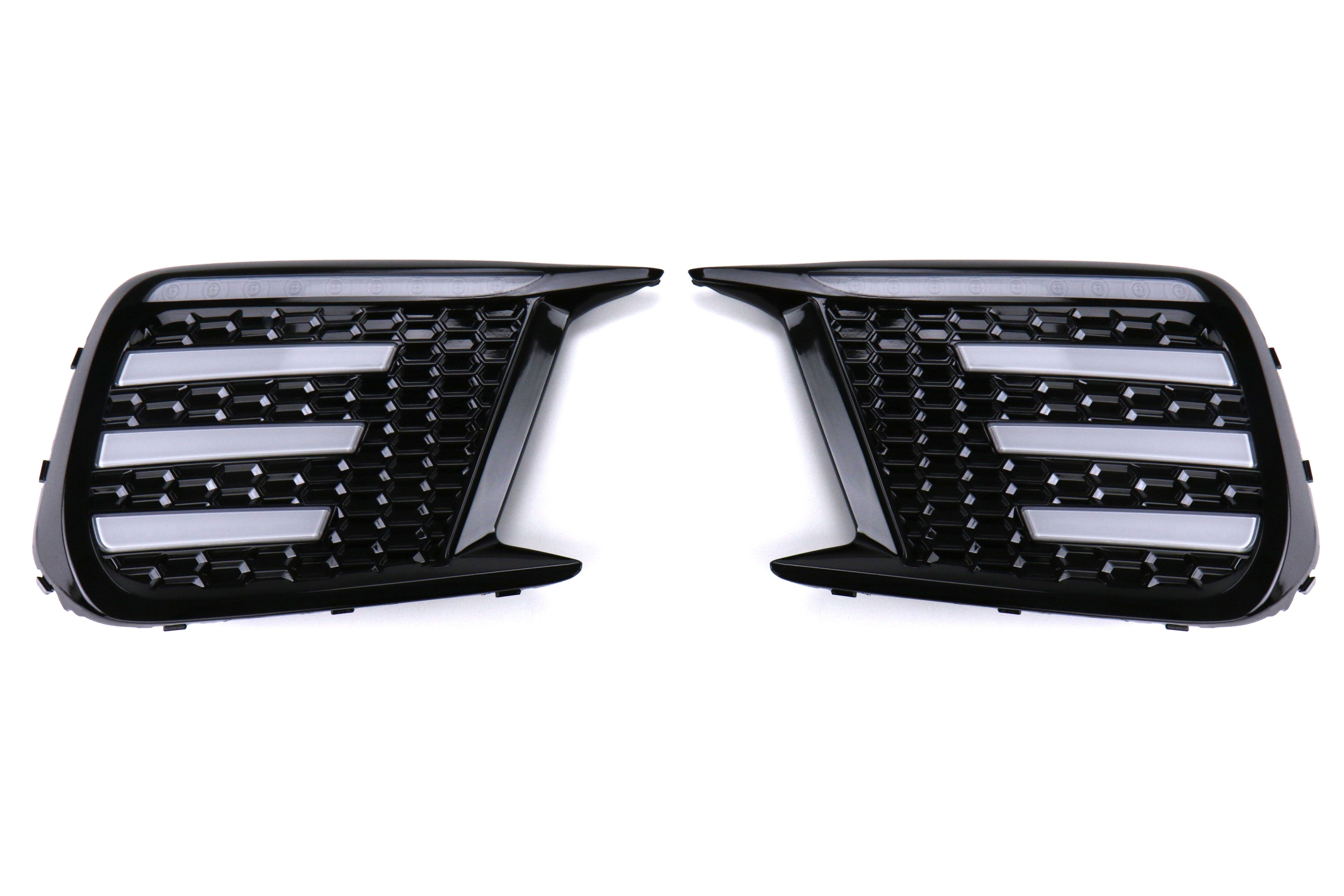 OLM Clear Tri-Bar Fog Light Bezel - 2018-2021 Subaru STI / 2018 WRX